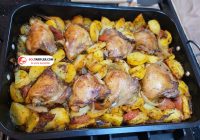 Fırında Patatesli Tavuk İncik