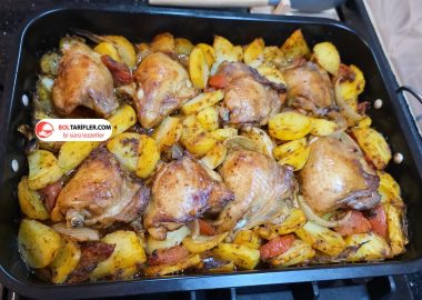 Fırında Patatesli Tavuk İncik