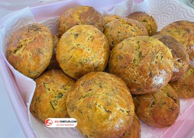 Havuçlu Dereotlu Gevrek Poğaça (Katı Yağsız)