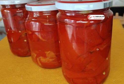 Kışlık Közlenmiş Kapya Biber Konservesi