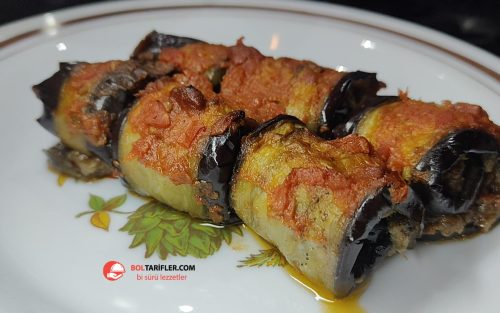 Fırında Kıymalı Patlıcan Sarma
